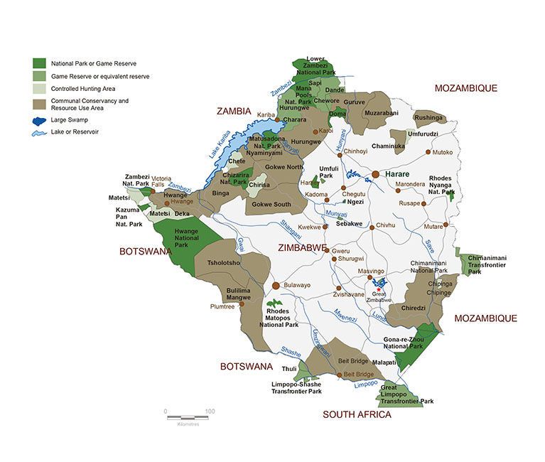 Zimbabwe hunting areas